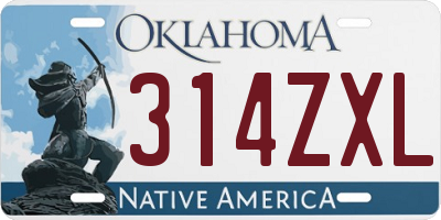 OK license plate 314ZXL