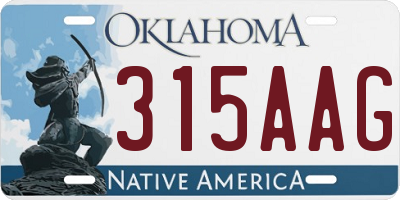 OK license plate 315AAG