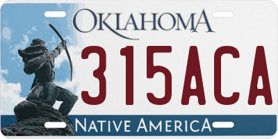 OK license plate 315ACA