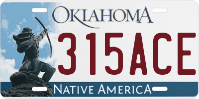 OK license plate 315ACE