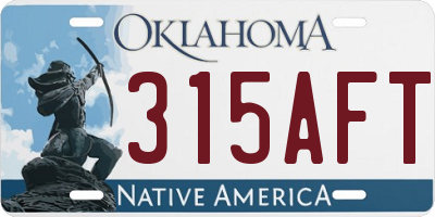 OK license plate 315AFT