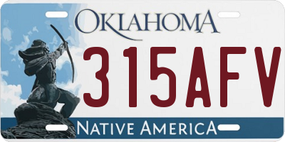 OK license plate 315AFV
