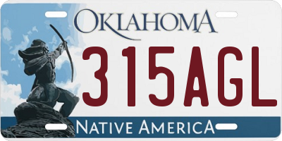 OK license plate 315AGL