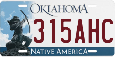 OK license plate 315AHC