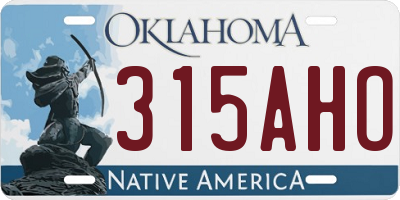 OK license plate 315AHO