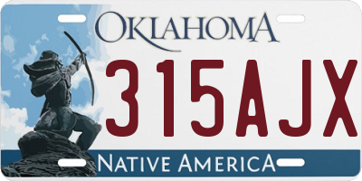 OK license plate 315AJX