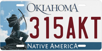 OK license plate 315AKT