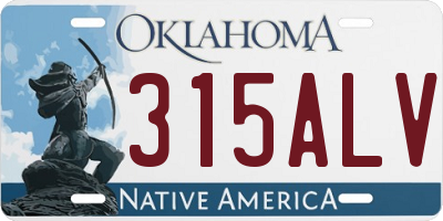 OK license plate 315ALV