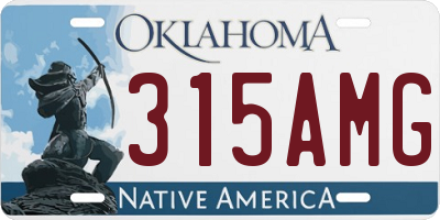 OK license plate 315AMG