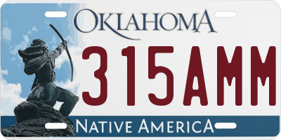 OK license plate 315AMM
