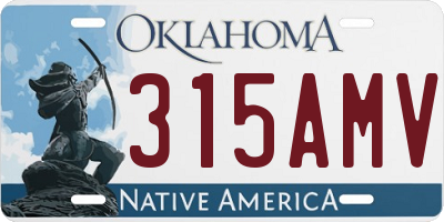 OK license plate 315AMV