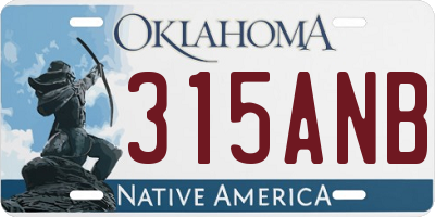 OK license plate 315ANB