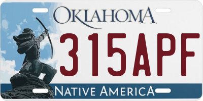 OK license plate 315APF