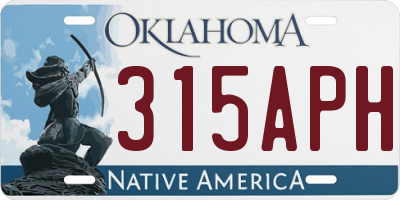 OK license plate 315APH