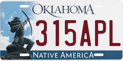 OK license plate 315APL