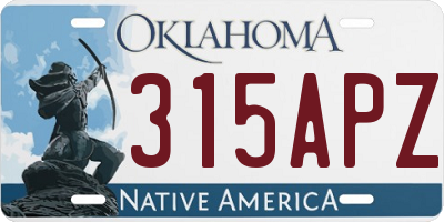 OK license plate 315APZ