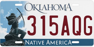 OK license plate 315AQG