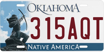 OK license plate 315AQT