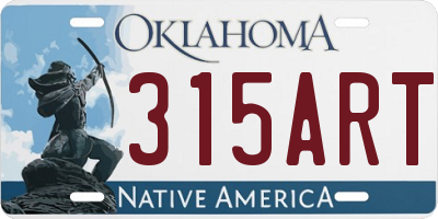 OK license plate 315ART