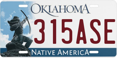 OK license plate 315ASE