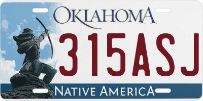 OK license plate 315ASJ