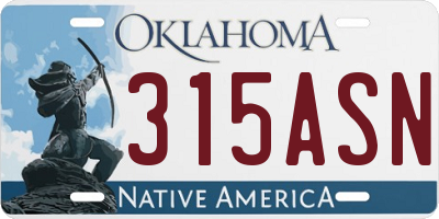 OK license plate 315ASN