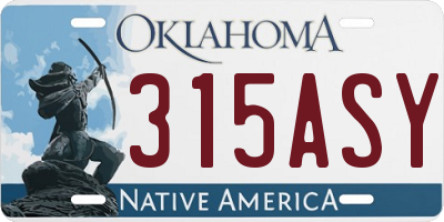 OK license plate 315ASY