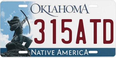 OK license plate 315ATD