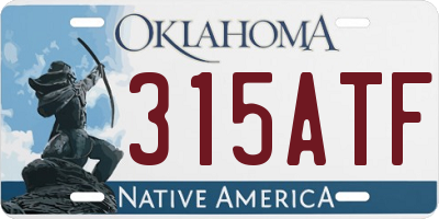 OK license plate 315ATF