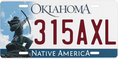 OK license plate 315AXL