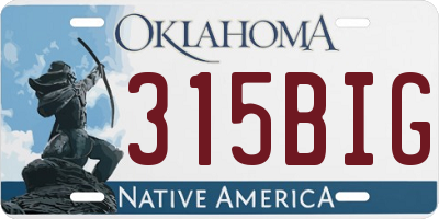 OK license plate 315BIG