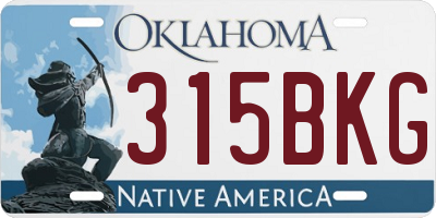 OK license plate 315BKG