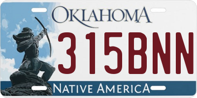 OK license plate 315BNN