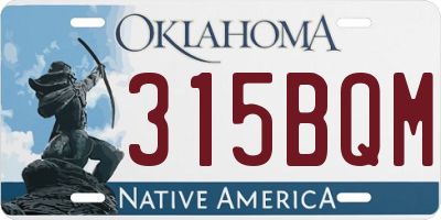 OK license plate 315BQM