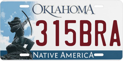 OK license plate 315BRA