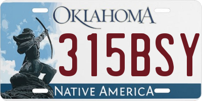 OK license plate 315BSY