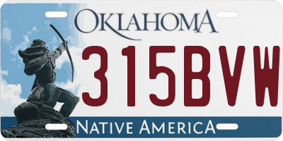 OK license plate 315BVW