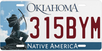 OK license plate 315BYM