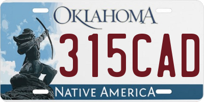 OK license plate 315CAD