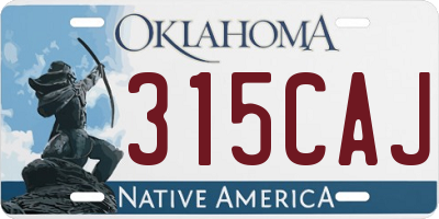 OK license plate 315CAJ