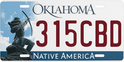 OK license plate 315CBD