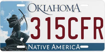 OK license plate 315CFR