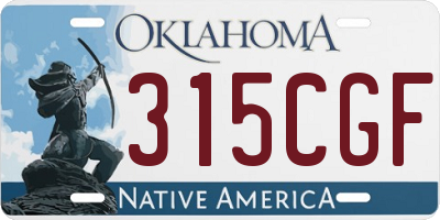 OK license plate 315CGF