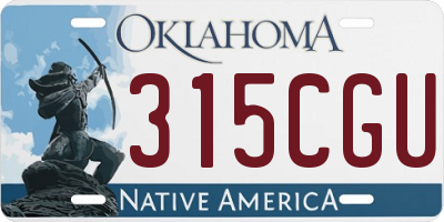OK license plate 315CGU