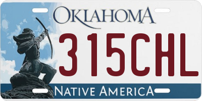 OK license plate 315CHL
