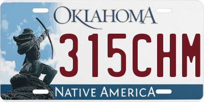 OK license plate 315CHM