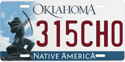 OK license plate 315CHO