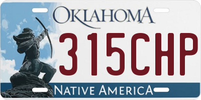 OK license plate 315CHP