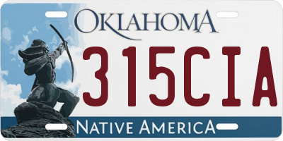 OK license plate 315CIA