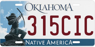 OK license plate 315CIC
